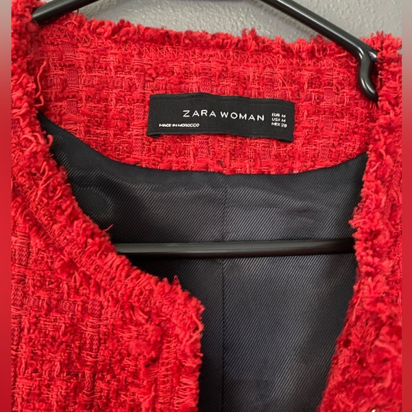 Zara tweed blazer red -M STUNNING ❤️❤️ - Picture 3 of 3